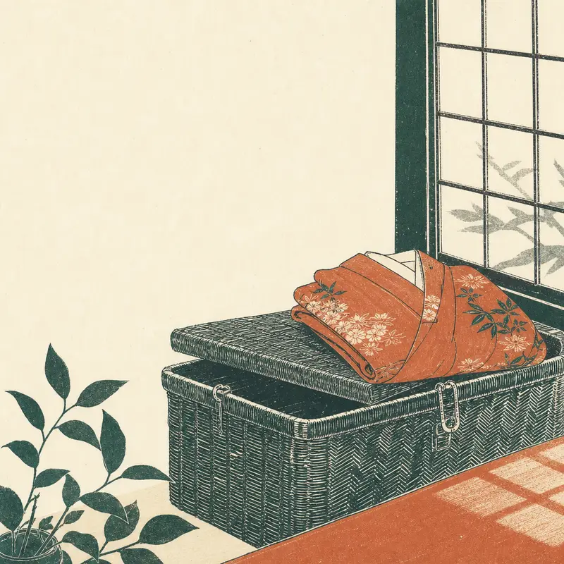 遺品整理を表す版画